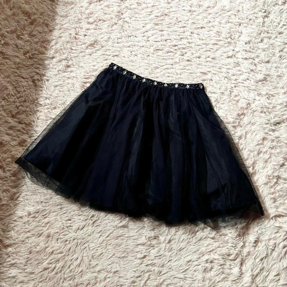 Navy Whimsical Fairy Core Ethereal Kidcore Dopamine Tutu Tulle Skirt Womens 1